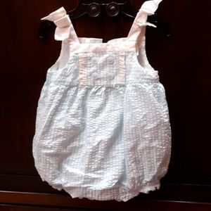 Sailor Suit Romper Baby Blue 3 - 6 months